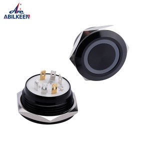 12 16 19 22mm klein mit Licht rückstellung selbstsicher nder Starts topp wasserdichter Metall-Druckknopf schalter - Product Image 6