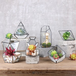 Florero de cristal transparente de fábrica china, decoración de boda, contenedor de plantas transparente, Terrario de vidrio geométrico colgante, novedad - Product Image 3