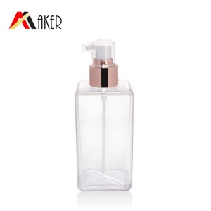 2019 nouvelle bouteille de lotion <span class=keywords><strong>PETG</strong></span> claire de 250 ml avec pompe à lotion recouverte de <span class=keywords><strong>feuille</strong></span> d'or rose ou pulvérisateur de - Product Image 2