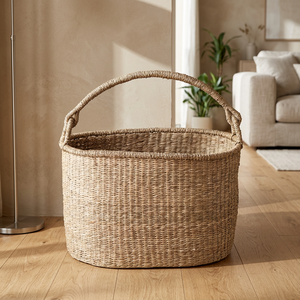 Handwoven <b>Wicker</b> Eco-Friendly Storage <b>Basket</b> Home Decor Christmas Decorations <b>Gifts</b> Bag OEM - Product Image 1