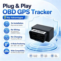 Rastreador GPS Portátil 4G OBD para Auto y Moto, Corte Remoto de Combustible, Rastreo en Tiempo Real, Alerta de Exceso de Velocidad, Monitor de Voz, Android/iOS