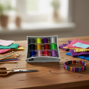 MNJ Colored Elastic Yarn 12Pcs Assorted Colors For Crafting - Product Image 2