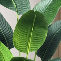 Palmier artificiel réaliste de type Traveler 80-180 cm, plante en pot à feuilles de bananier pour la décoration intérieure et extérieure de la maison et du bureau