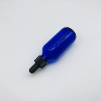 Flacon d'huile essentielle en verre bleu, bouteille avec pipette graduée, capacité de 15ml, 30ml, 60ml, 120ml, 1 pièce