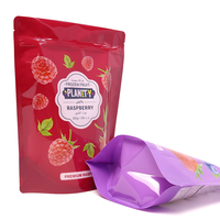 Sachet d'emballage personnalisé pour fruits lyophilisés, pochette refermable à fermeture éclair pour emballage de collations aux fraises, myrtilles et framboises