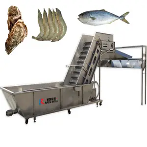 automatic seafood cleaning oyster fish shrimp air wave washing machine