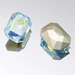 Persegi panjang oktagon berlian imitasi PointBack k9 batu mewah grosir berlian imitasi longgar manik-manik kristal untuk perhiasan Aksesori diy