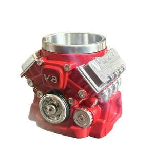 แก้วมัค 3 มิติ สแตนเลส รุ่น V8 สำหรับเครื่องยนต์ พร้อมแก้วเรซิ่นรุ่น V6 สำหรับเครื่องยนต์  แบบข้ามพรมแดน - Product Image 5