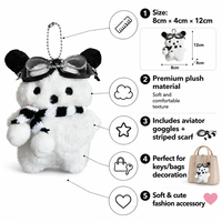 Porte-clés en peluche pour chien Zaves, populaire, écologique, doux, durable, de qualité supérieure, unisexe