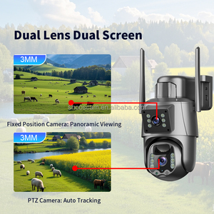 Năng lượng mặt trời <span class=keywords><strong>Powered</strong></span> Panels 4 gam máy ảnh thẻ Sim giám sát Wifi Home an ninh hệ thống mạng ngoài trời ống kính kép WIFI CCTV IP <span class=keywords><strong>Camera</strong></span> 8MP - Product Image 4