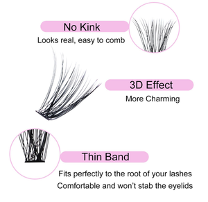 Pestañas postizas personalizadas de fábrica 40D, set de 240 racimos de gran capacidad, rizo voluminoso, libro de pestañas para injerto - Product Image 2