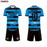 Hochwertiges Maßgeschneidertes Fußball-Trikot-Set Sublimationsdruck Atmungsaktiv Schnelltrocknend Polyester für Herren-Teams Großhandel Training