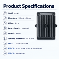 Traceur GPS multi-bandes Animal4G BDS pour bétail, bovins, moutons, chevaux, chameaux, étanche IP67, API, OEM ODM, application gratuite, géolocalisation, lecture des trajets