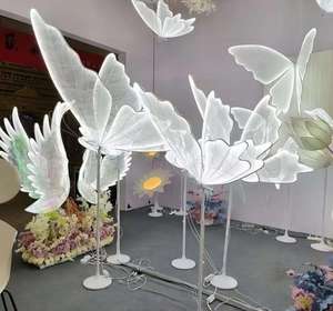 Decorazione di nozze luci ali di farfalla LED lampadario romantico festa tappa strada guida passerella - Product Image 1