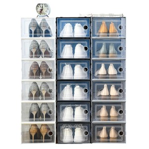 Tùy chỉnh rõ ràng nhựa hộp giày trong suốt Stackable hiển thị nhà hộp lưu trữ - Product Image 6