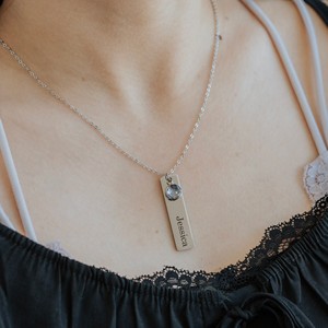 Collana Artigianale Personalizzata con <span class=keywords><strong>Nomi</strong></span> dei Bambini e Pietra Portafortuna, Regalo per Nonna, Mamma, dai Figli - Product Image 5