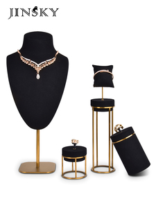 Exhibidor de Joyería Jinsky Personalizado de Microfibra, Clásico, Elegante y de Lujo, Color Negro, Herramientas de Exhibición para Accesorios de Joyería - Product Image 2