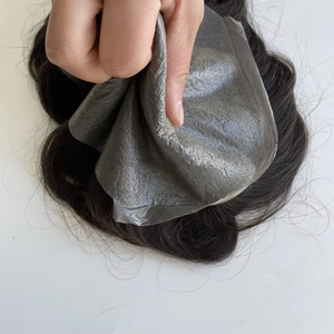 LONGFOR Men's Knots PU Skin Base Toupee Remplacement de cheveux indétectable Aspect naturel Respirant Confort pour <span class=keywords><strong>les</strong></span> cheveux clairsemés Quotidiennement - Product Image 2