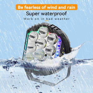 Accessoires automobiles : Phare de travail LED 90W, 7 pouces, faisceau lumineux RGB, 12V, ajustement universel, 6000 lumens, pour camion tout-terrain - Product Image 4