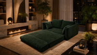 Canapé modulaire 2 places en cuir véritable compressé sous vide Biaoguan, design moderne à assise profonde, idéal pour petit salon ou appartement
