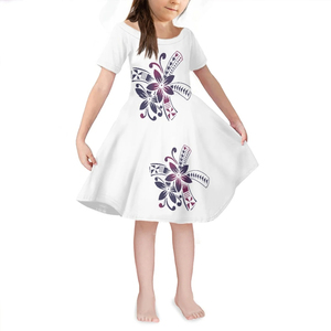 Polynésien Tribal fidjien <span class=keywords><strong>Totem</strong></span> robes tatouage fidji imprimer été enfant robe vacances plage fête multicolore luxe mode vêtements - Product Image 5