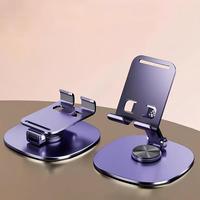 Support de téléphone tout en métal rotatif pour table, support de bureau pour iPad Samsung iPhone 15 14 13, support mobile