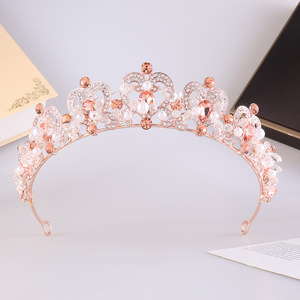 Diadème de mariée artisanal en or vert menthe avec fleurs, opale et cristaux, motif feuille élégant, pour <span class=keywords><strong>mariage</strong></span> en forêt - Product Image 5