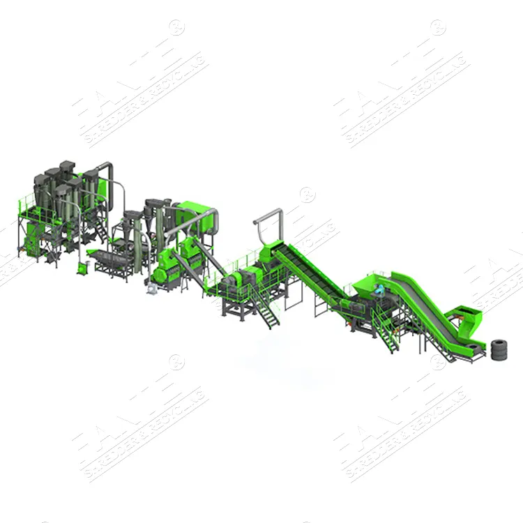 Produktions linie für Alt reifen recycling/Reifen recycling anlage zum Verkauf/Recycling von Gummireifen