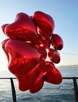 Romantique je t'aime et coeur ballon Kit avec pétales de rose rouge saint valentin ballons feuille amour ballons cadeaux spéciaux de nuit
