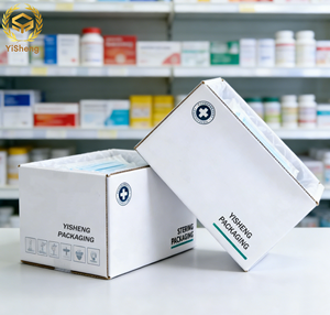 קופסת קרטון גלי לבן, עמיד למים, עמיד, ניתן לשימוש חוזר, ידידותי לסביבה, ניתן למחזור, לאחסון תרופות ואריזות תרופות - Product Image 2