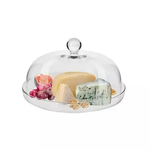 Glass Plate with Cake Shade - 6.7 inches (170 mm) Height - Handmade cake plate - B2B Wholesale Offer - Home Decor - Krosno Glass