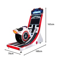 Simulateur de course de moto Phantom pour enfants, machine de jeu de course à mouvement oscillant avec bande lumineuse pour FEC, garantie 1 an, CE