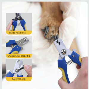 Kit de toilettage pour animaux de compagnie 8 pièces Brosse anti-peluches Coupe-ongles Ciseaux Peigne Bols pliables Brosse à dents Gant <span class=keywords><strong>Chien</strong></span> Chat - Product Image 4