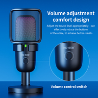 Microphone de Studio à Condensateur Professionnel avec Support de Bras USB, Microphone d'Enregistrement Filaire pour Podcast