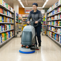 Autolaveuse électrique autoportée, largeur de nettoyage 530 mm, nettoyage à l'eau froide, machine de balayage de sols commerciale pour centre commercial