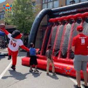 Jeu de tir au basket gonflable géant en PVC rouge et noir pour l'extérieur, pour le plaisir, WINWAYTOYS, 3 ans et plus, unisexe - Product Image 2