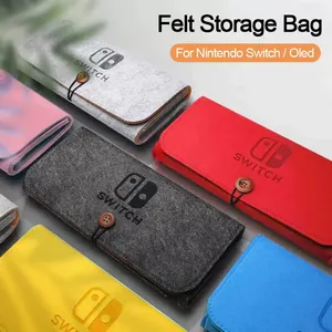 Sac de rangement Portable en feutre souple pour Nin Tendo <span class=keywords><strong>Switch</strong></span> Oled Console de jeu voyage pochette de transport téléphone housse de protection accessoires - Product Image 2