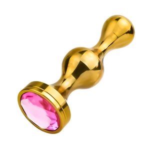 Jaula de Castidad Metálica Dorada para Hombres con Tapón Anal, Anillo de Bondage para Pene con Cuatro Anillos para Pene - Product Image 6