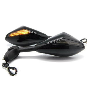 2 rétroviseurs LED avec clignotants intégrés pour motos – Systèmes essentiels pour la carrosserie de moto - Product Image 1