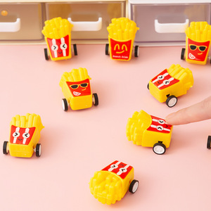 French Fries Pullback Car <b>Mini</b> Friction Toy Vehicle For Children 2 To 4 Years <b>Old</b> Plastic Unisex Gift - Product Image 1