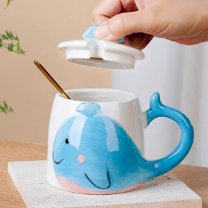 Tasses en céramique 3D à succès – Mignonne tasse à café en forme de baleine – Cadeau idéal – Tasse animale - Product Image 4