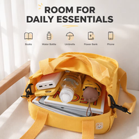 Logo personnalisé tout temps diagonale toile sac d'école sangle unique simple mode sac d'ordinateur pour les filles sac à bandoulière brodé