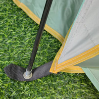 Tenda Otomatis 4-6 Orang Lapis Tunggal 190T Taffeta Silver Ringan Lipat Oval untuk Berkemah Pantai