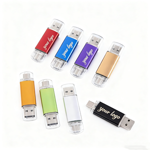 แฟลชไดรฟ์โลหะแบบ Type-C USB ความจุ 16GB <span class=keywords><strong>32GB</strong></span> 64GB ไดรฟ์ USB โลหะ 2.0 สำหรับ <span class=keywords><strong>iPhone</strong></span> 15/16 - Product Image 2