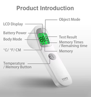 Termometer Dahi Digital LED Elektrik Besar Tanpa Sentuh untuk Dewasa dan Anak-Anak, Inframerah Tanpa Sentuh dengan Desain Tahan Air