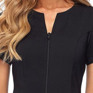 カスタムロゴ サロンワークウェア ジッパーチュニック スパ ファッション レディース メディカル ホスピタル ジョガー ナース 2ピース パラ ムヘル スクラブ ユニフォームセット - Product Image 3