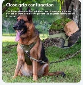 Rompi anjing besar modis baru 2025 tali dada nilon lembut dapat disesuaikan klip depan reflektif leher gesper bantalan - Product Image 4