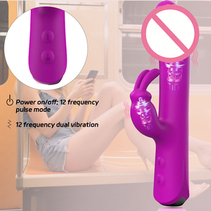 Vibratore <span class=keywords><strong>Rabbit</strong></span> per Punto G e Clitoride, 12 Frequenze, in <span class=keywords><strong>Silicone</strong></span> Impermeabile Ricaricabile, Giocattolo per Adulti - Product Image 6