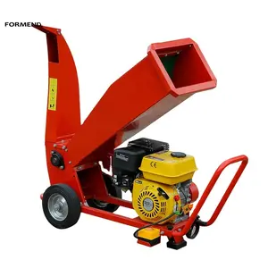 2023 hot sale gasoline engine drive mobile small wood branch chipper
