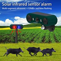 Dispositivo Repelente de Ratones y Ratillas Ultrasónico Nocturno con Sensor Infrarrojo Solar IP55, Repelente de Animales Salvajes para Jardín Exterior